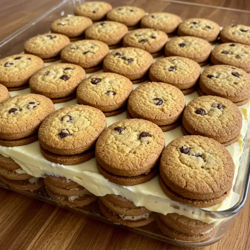 Foto deliciosa de Pavê de Cookies com Nutella pronta para servir - Pudins & Cremes