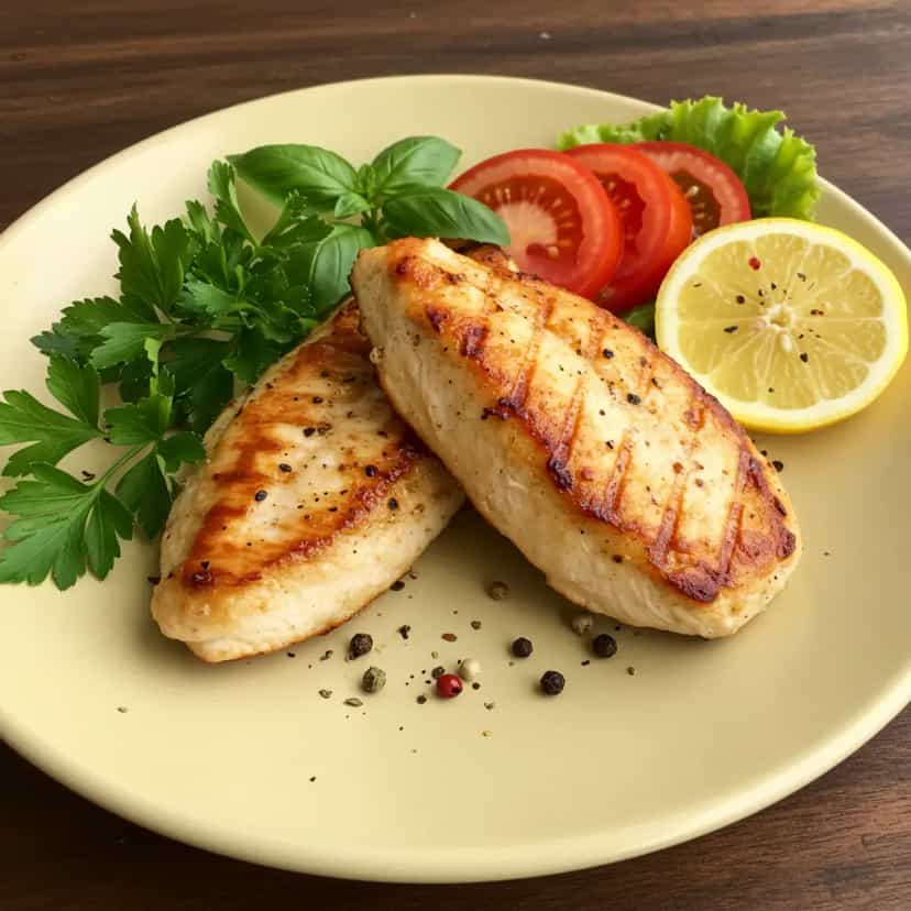 Foto deliciosa de Peito de Frango Suculento na AirFryer pronta para servir - Na Airfryer