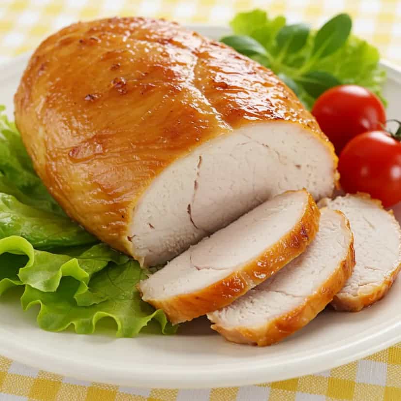 Foto deliciosa de Peito de Peru ao Molho Branco pronta para servir - Carnes & Frango