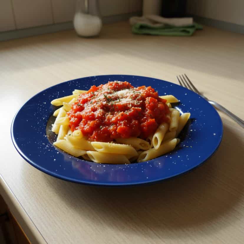 Foto deliciosa de Penne ao Molho Sugo pronta para servir - Massas & Macarrão