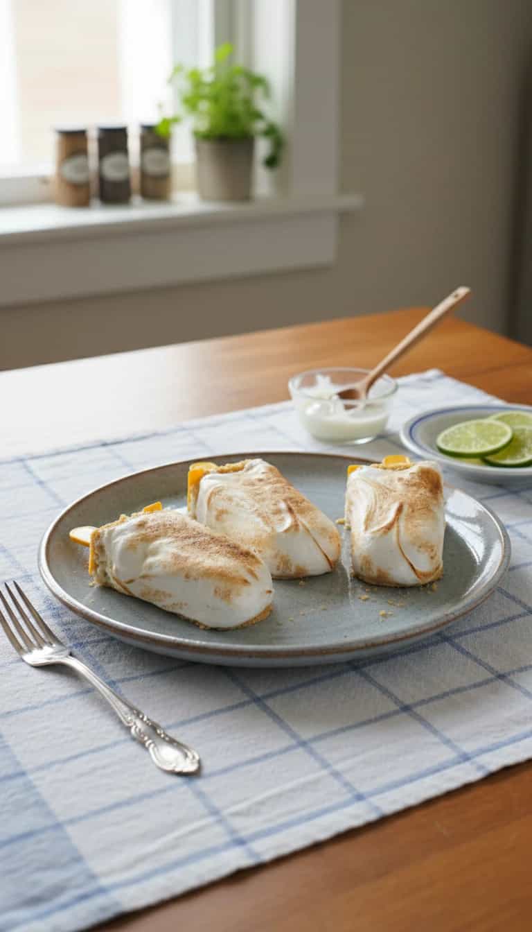 Foto deliciosa de Picolés de Limão com Merengue pronta para servir - Doces Gelados & Sorvetes