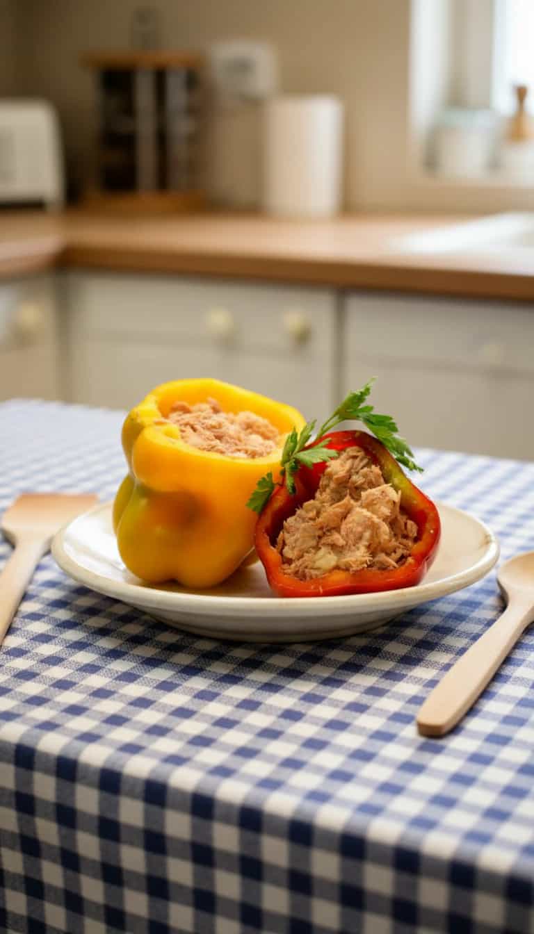 Foto deliciosa de Pimentão Recheado no Microondas pronta para servir - No Micro-ondas