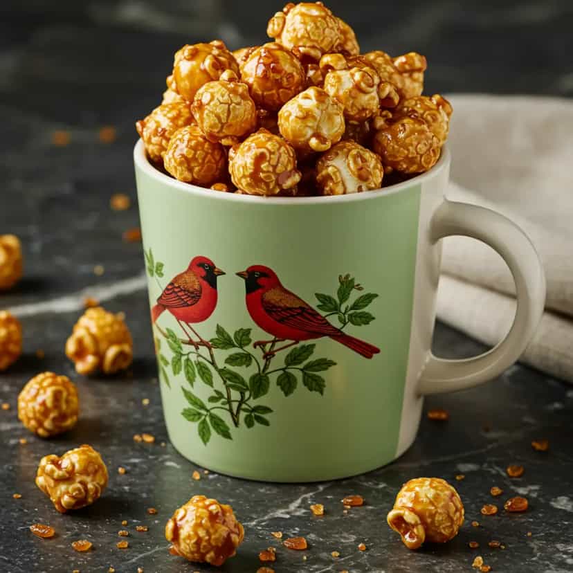 Foto deliciosa de Pipoca Doce com Mel e Limão Siciliano pronta para servir - Outras Receitas