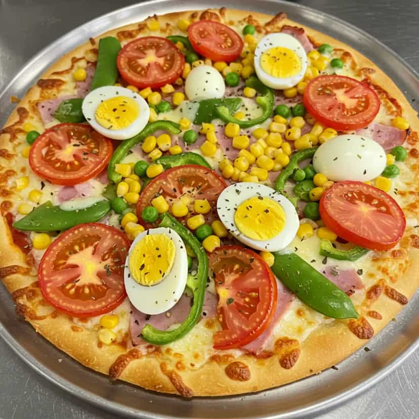 Foto deliciosa de Pizza Folhada Caseira pronta para servir - Pizzas & Salgados