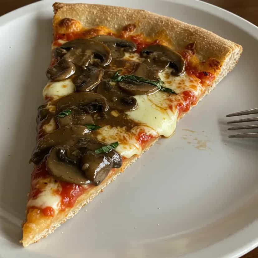 Foto deliciosa de Pizza Integral com Cogumelos pronta para servir - Pizzas & Salgados