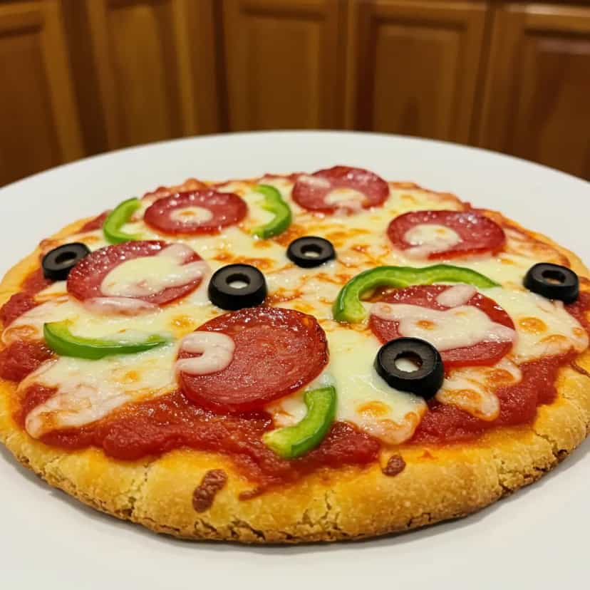 Foto deliciosa de Pizza Low Carb de Couve-Flor pronta para servir - Low Carb