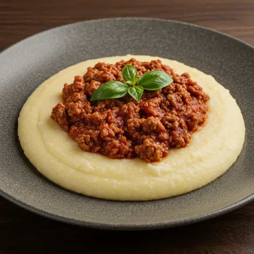 Foto deliciosa de Polenta Cremosa com Manteiga pronta para servir - Almoço & Jantar
