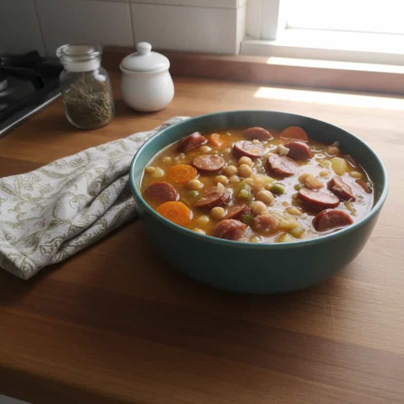 Foto deliciosa de Puchero Caprichado pronta para servir - Pratos Brasileiros Icônicos