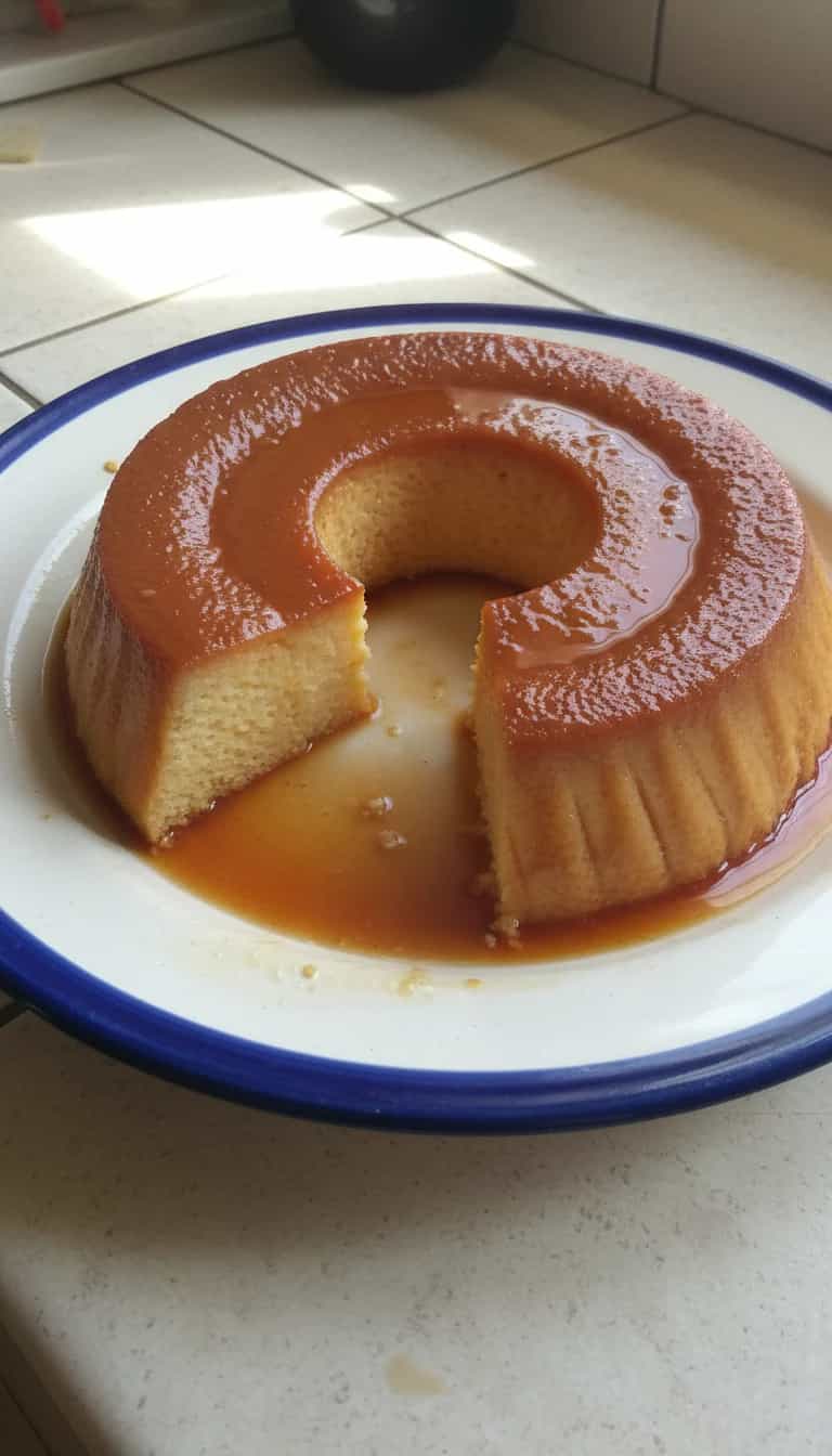 Foto deliciosa de Pudim de Pão Caseiro pronta para servir - Pudins & Cremes