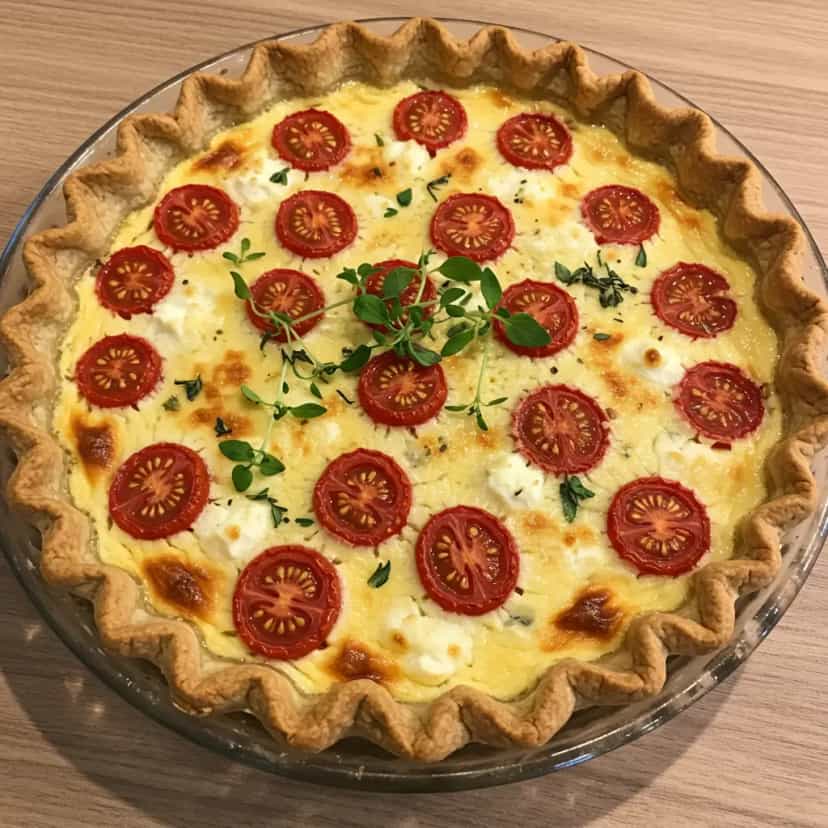 Foto deliciosa de Quiche de palmito e alho-poró pronta para servir - Lanches de Padaria