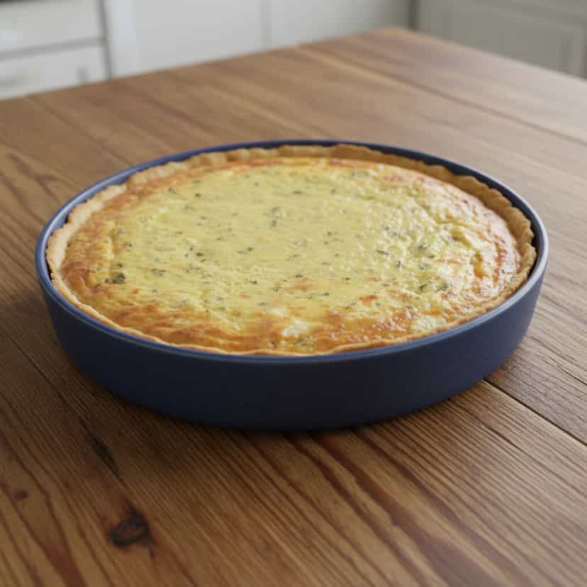 Foto deliciosa de Quiche de Queijos Cremosa pronta para servir - Tortas Salgadas