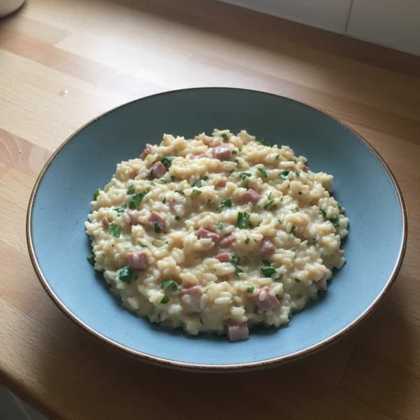 Foto deliciosa de Risoto de Linguiça Blumenau pronta para servir - Massas & Macarrão