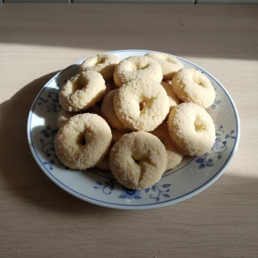 Foto deliciosa de Rosquinhas de Leite pronta para servir - Lanches de Padaria