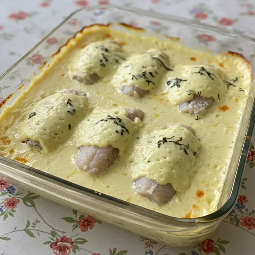 Foto deliciosa de Saint Peter ao Molho Cremoso pronta para servir - Peixes & Frutos do Mar