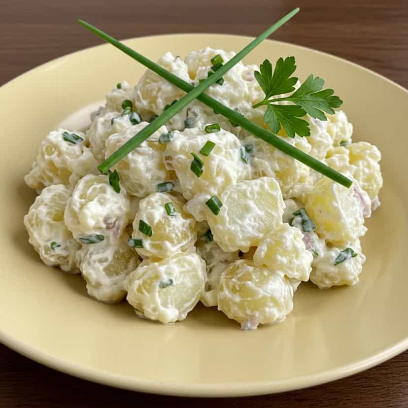 Foto deliciosa de Salada de Batata Cremosa pronta para servir - Saladas