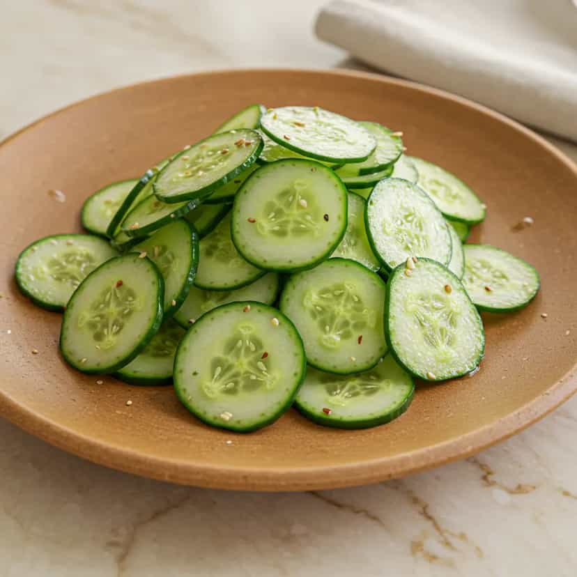 Foto deliciosa de Salada de Pepino em Vinagrete pronta para servir - Outras Receitas