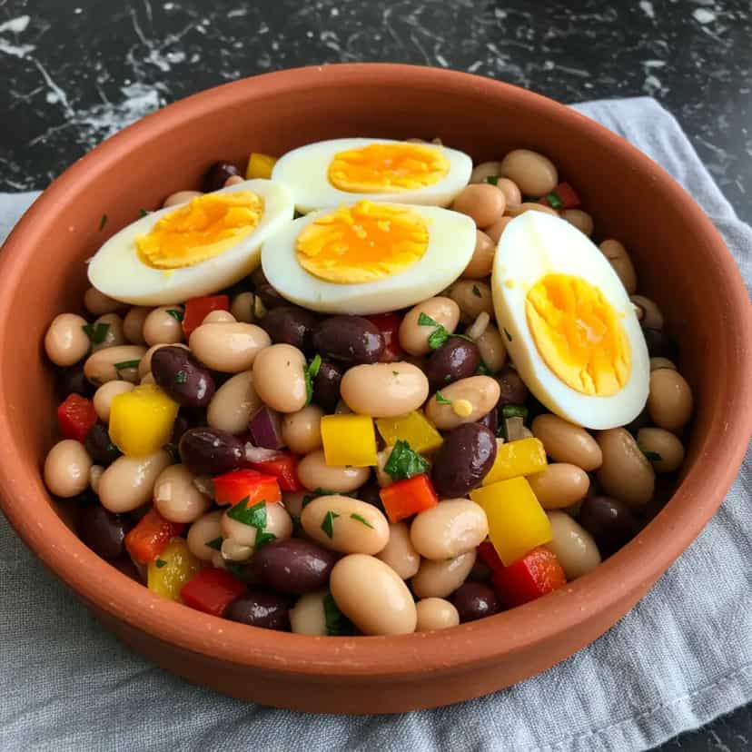 Foto deliciosa de Salada Fresca de Feijão Frade pronta para servir - Saladas