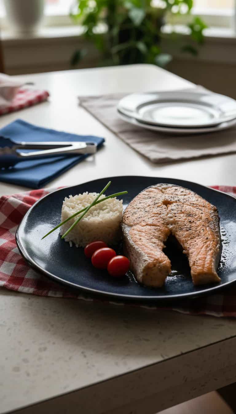 Foto deliciosa de Salmão com Molho de Maracujá pronta para servir - Peixes & Frutos do Mar