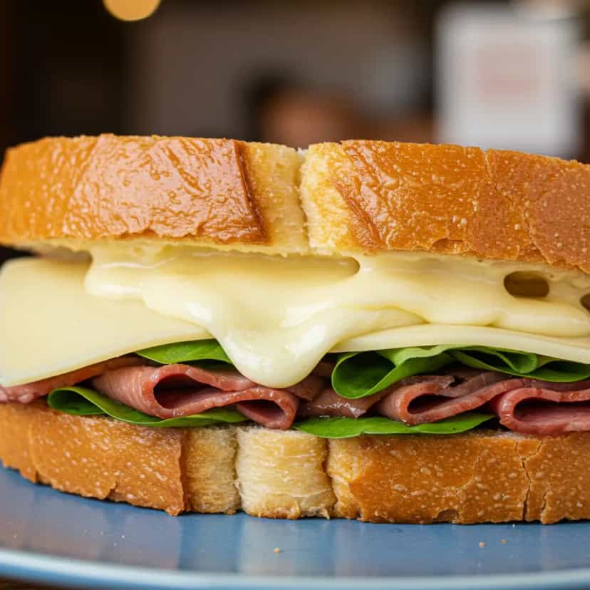 Foto deliciosa de Sanduíche de mignon pronta para servir - Lanches de Padaria