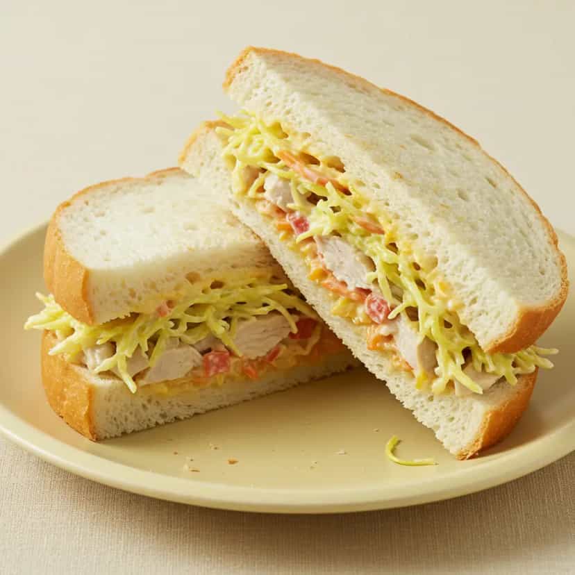 Foto deliciosa de Sanduíche Natural de Frango pronta para servir - Snacks Naturais