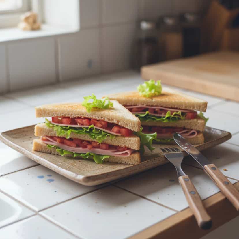 Foto deliciosa de Sanduíche Natural de Ricota pronta para servir - Snacks Naturais