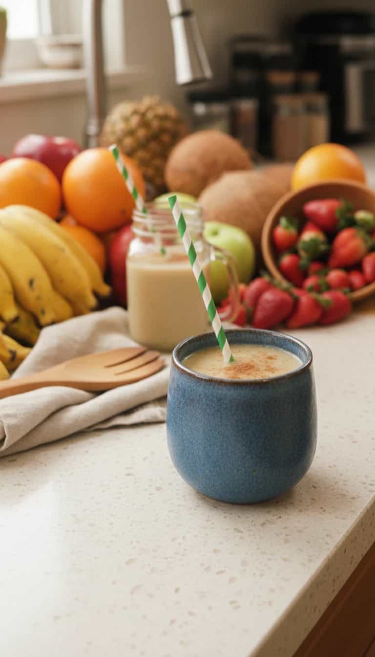 Foto deliciosa de Smoothie Cremoso de Banana pronta para servir - Sucos & Smoothies