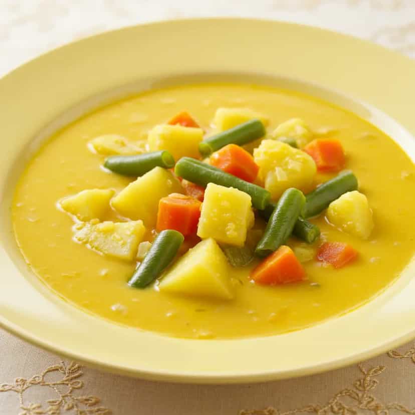 Foto deliciosa de Sopa Creme de Legumes com Estrogonofe pronta para servir - Sopas & Caldos
