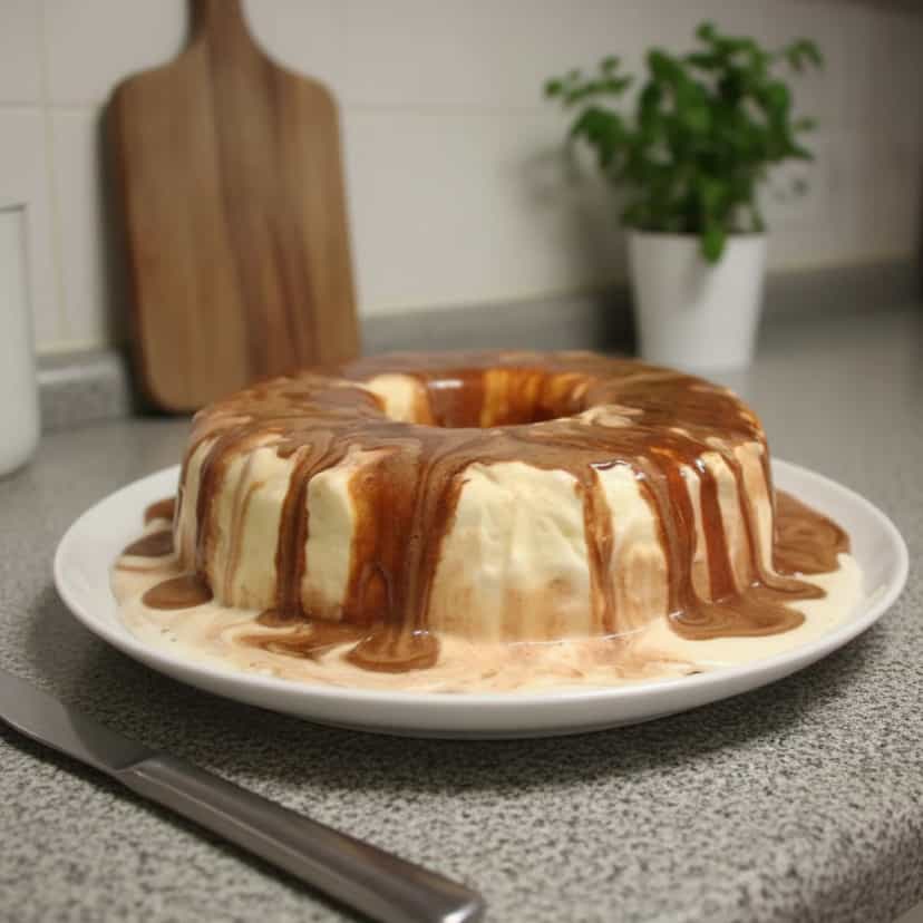 Foto deliciosa de Sorvete de Chocolate com Creme pronta para servir - Doces Gelados & Sorvetes