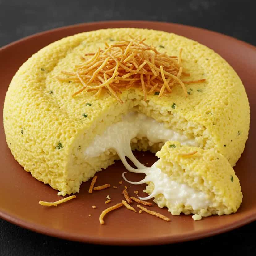 Foto deliciosa de Soufflé de Arroz Recheado pronta para servir - Almoço & Jantar