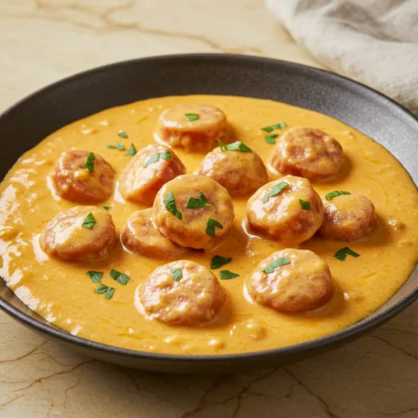 Foto deliciosa de Strogonoff Cremoso de Calabresa pronta para servir - Outras Receitas