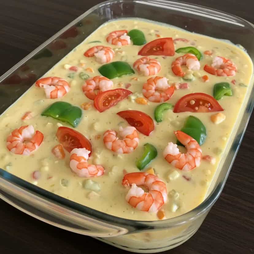 Foto deliciosa de Tilápia ao Molho de Coco com Camarão pronta para servir - Peixes & Frutos do Mar