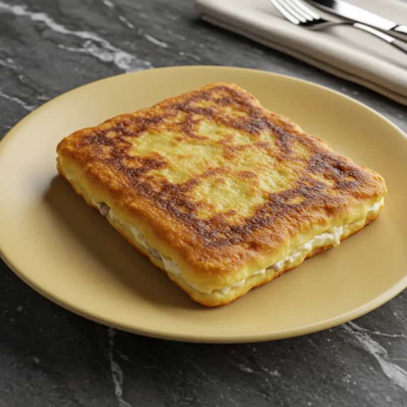 Foto deliciosa de Torrada Francesa de Presunto e Queijo pronta para servir - Torradas & Toasts