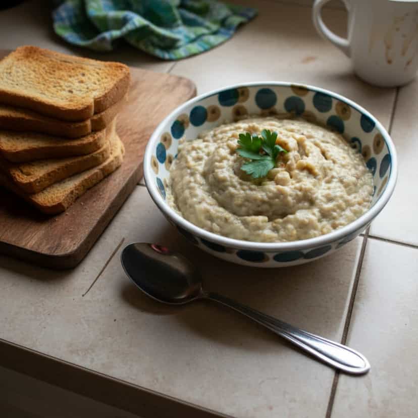 Foto deliciosa de Torradas com Baba Ghanoush Defumado pronta para servir - Pastas & Patês