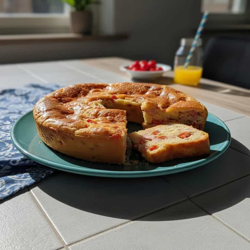 Foto deliciosa de Torta Bauru pronta para servir - Lanches de Padaria