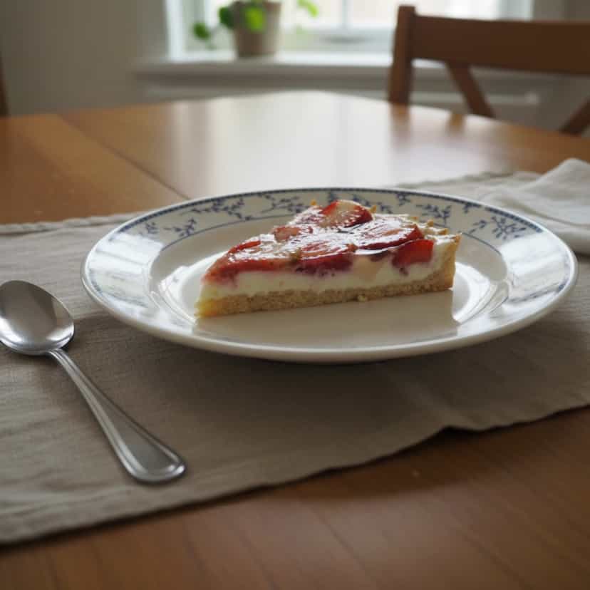 Foto deliciosa de Torta Cremosa de Morango pronta para servir - Tortas & Tortinhas