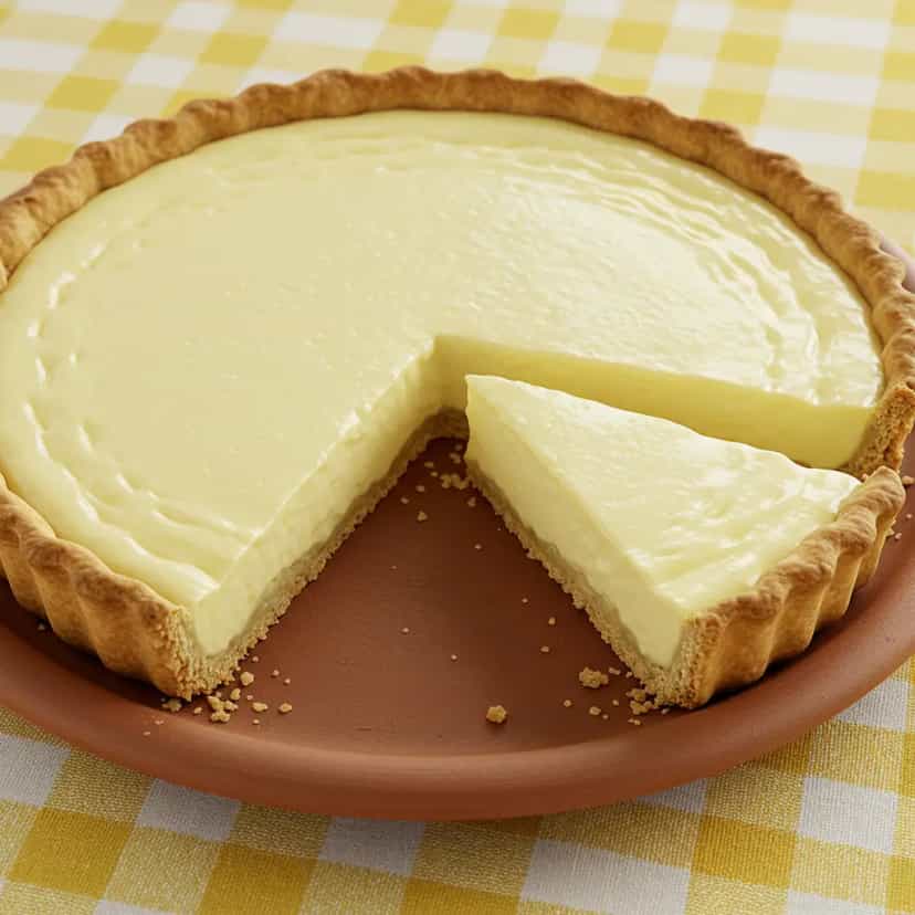Foto deliciosa de Torta Cremosa de Requeijão pronta para servir - Tortas & Tortinhas