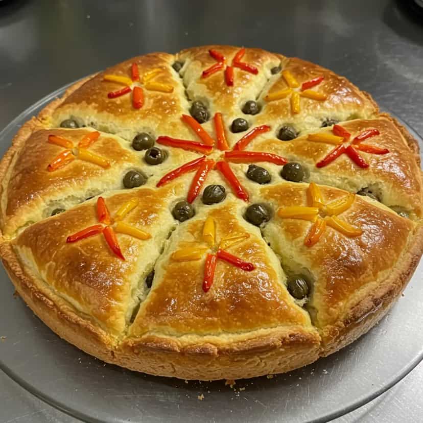 Foto deliciosa de Torta de Frango com Massa Podre pronta para servir - Tortas Salgadas