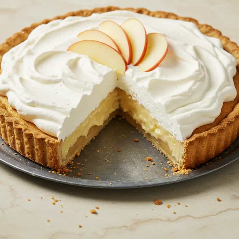 Foto deliciosa de Torta de Maçã Cremosa pronta para servir - Tortas & Tortinhas