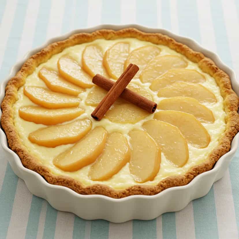 Foto deliciosa de Torta de Maçã Cremosa pronta para servir - Tortas & Tortinhas