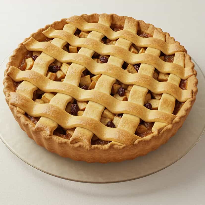 Foto deliciosa de Torta de Maçã e Passas pronta para servir - Tortas & Tortinhas