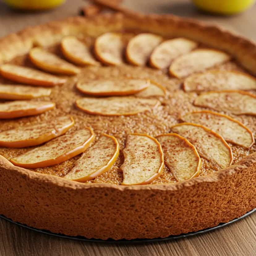 Foto deliciosa de Torta de Maçã Sem Glúten pronta para servir - Sem Glúten