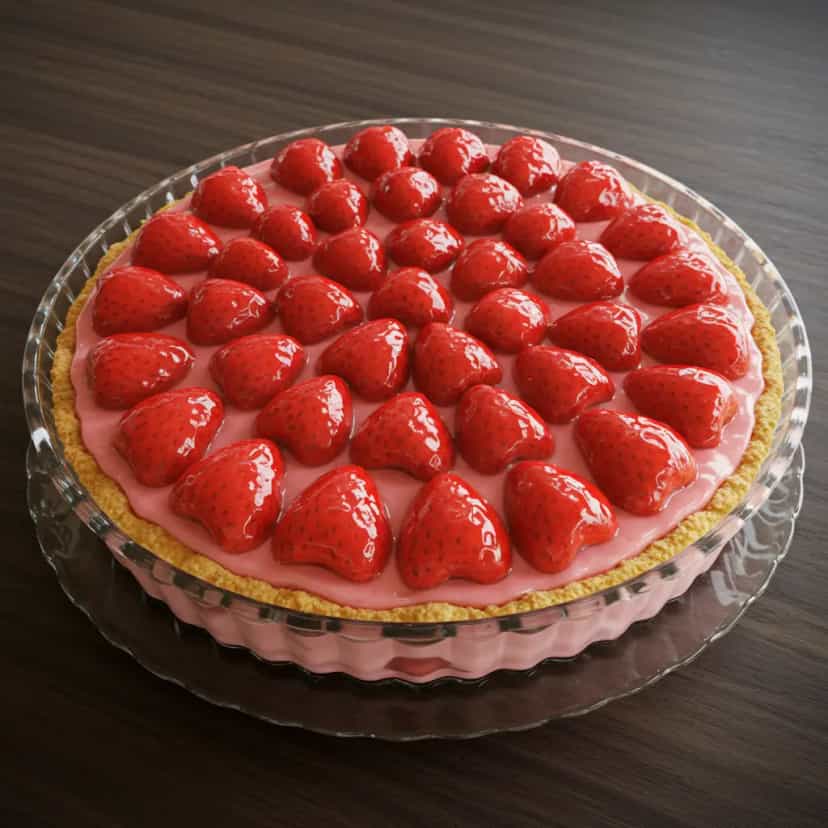 Foto deliciosa de Torta Fácil de Morango com Gelatina pronta para servir - Tortas & Tortinhas