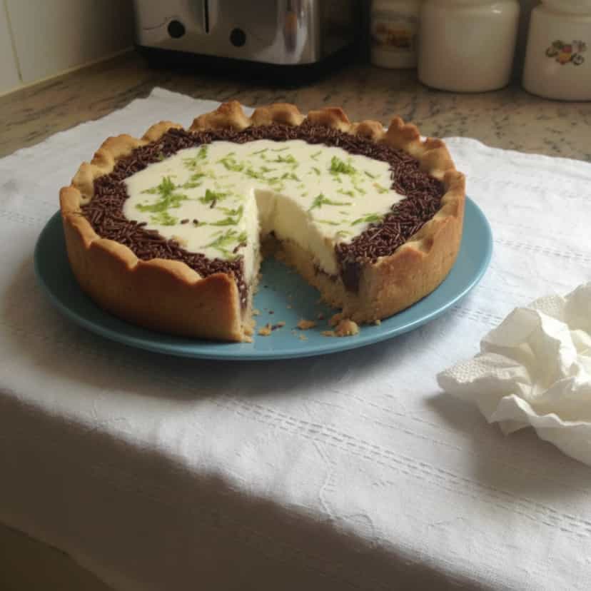 Foto deliciosa de Torta Limão e Chocolate pronta para servir - Tortas & Tortinhas