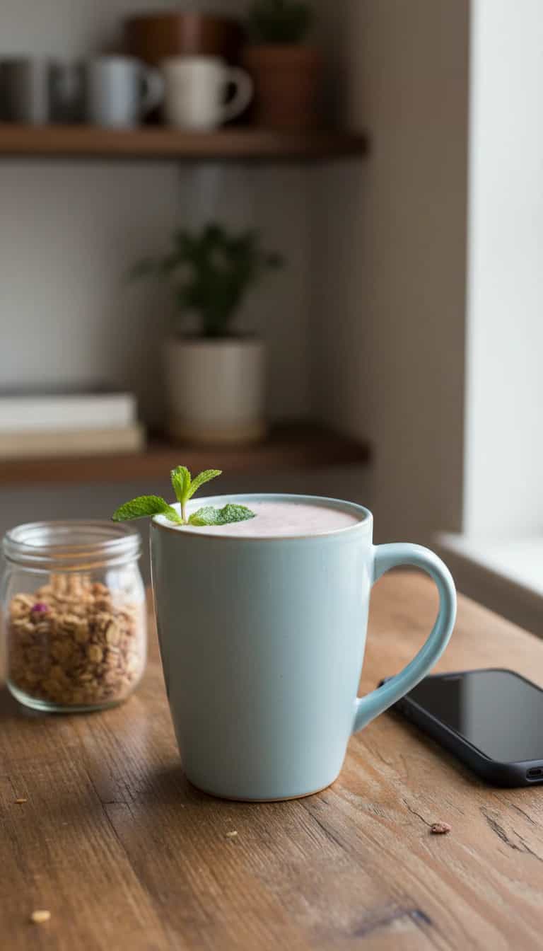 Foto deliciosa de Vitamina de Ameixa com Aveia e Nozes pronta para servir - Outras Receitas