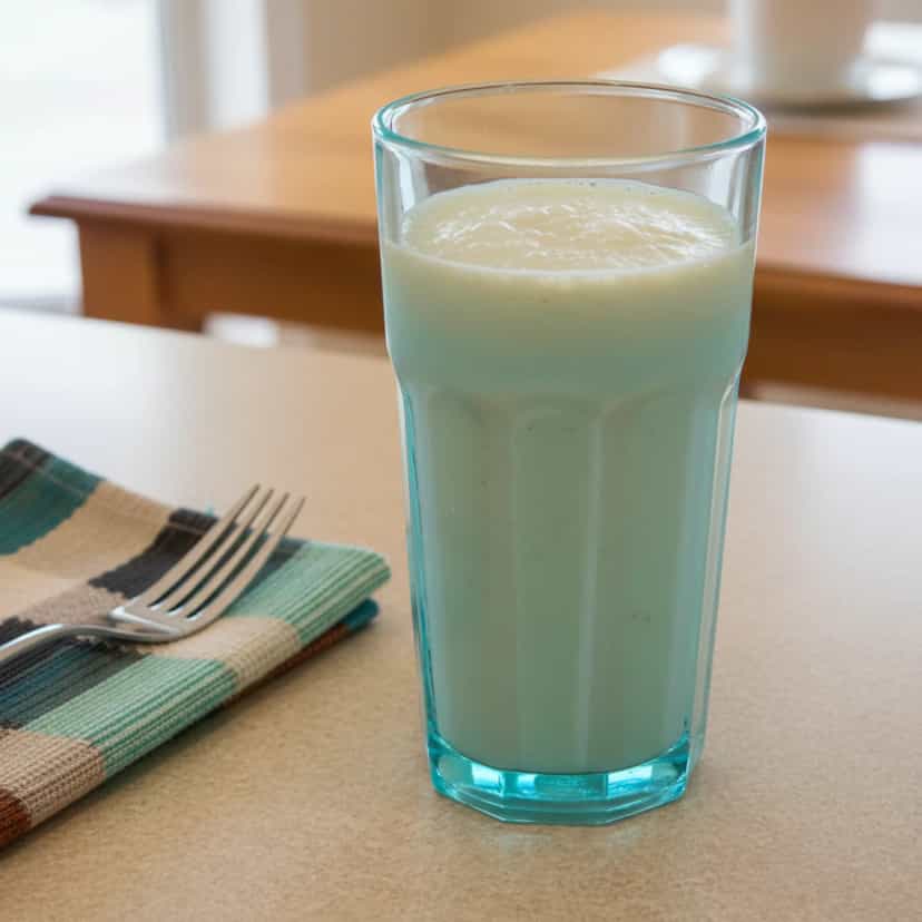 Foto deliciosa de Vitamina de Banana com Aveia e Linhaça pronta para servir - Aveia