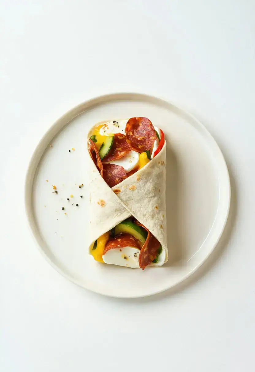 Foto deliciosa de Wrap de Pizza Sem Glúten pronta para servir - Sem Glúten