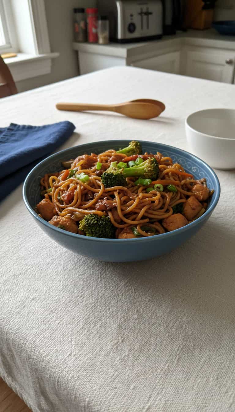 Foto deliciosa de Yakisoba de Macarrão Integral na Wok pronta para servir - Bowls & Noodles