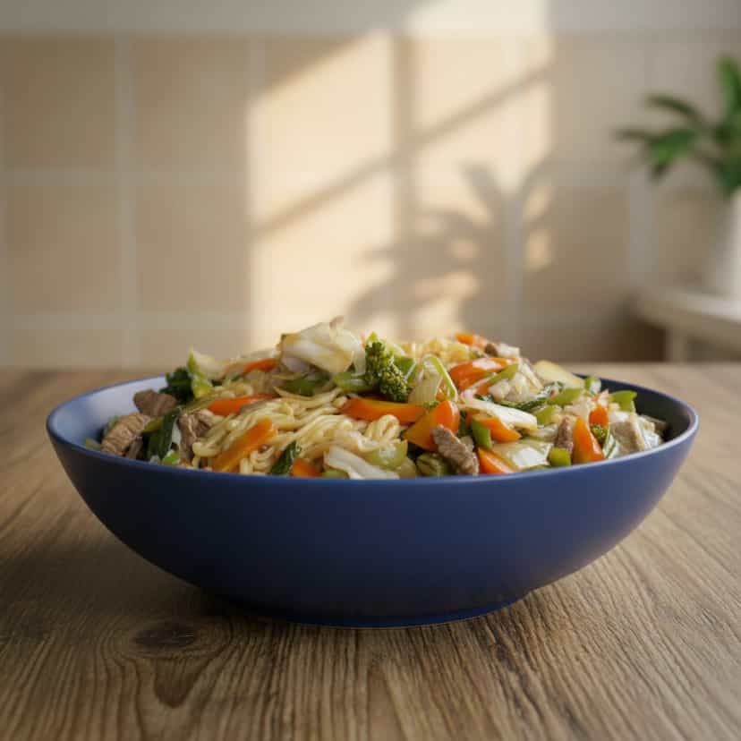 Foto deliciosa de Yakissoba de Carne pronta para servir - Bowls & Noodles