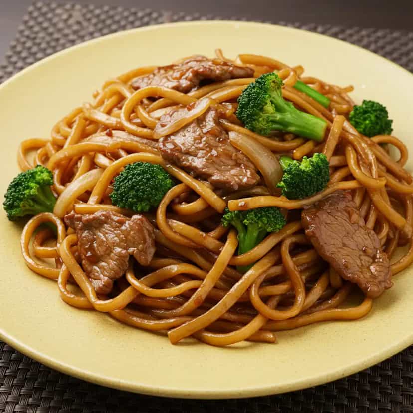 Foto deliciosa de Yakissoba de Frango e Carne pronta para servir - Bowls & Noodles