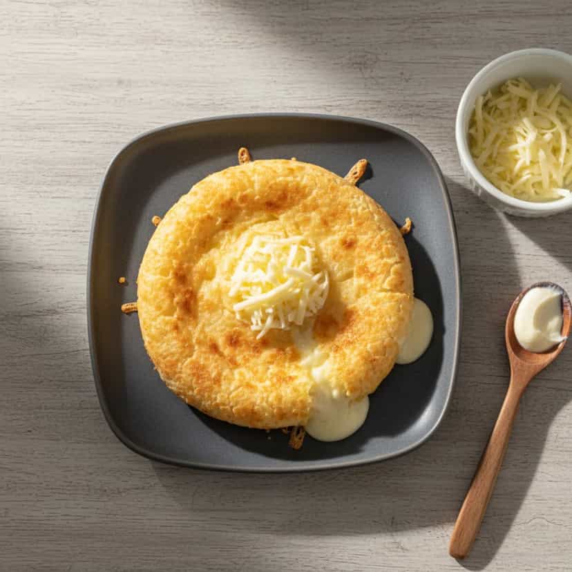 Foto deliciosa de Pão de Queijo de Frigideira Fácil pronta para servir - Ovos